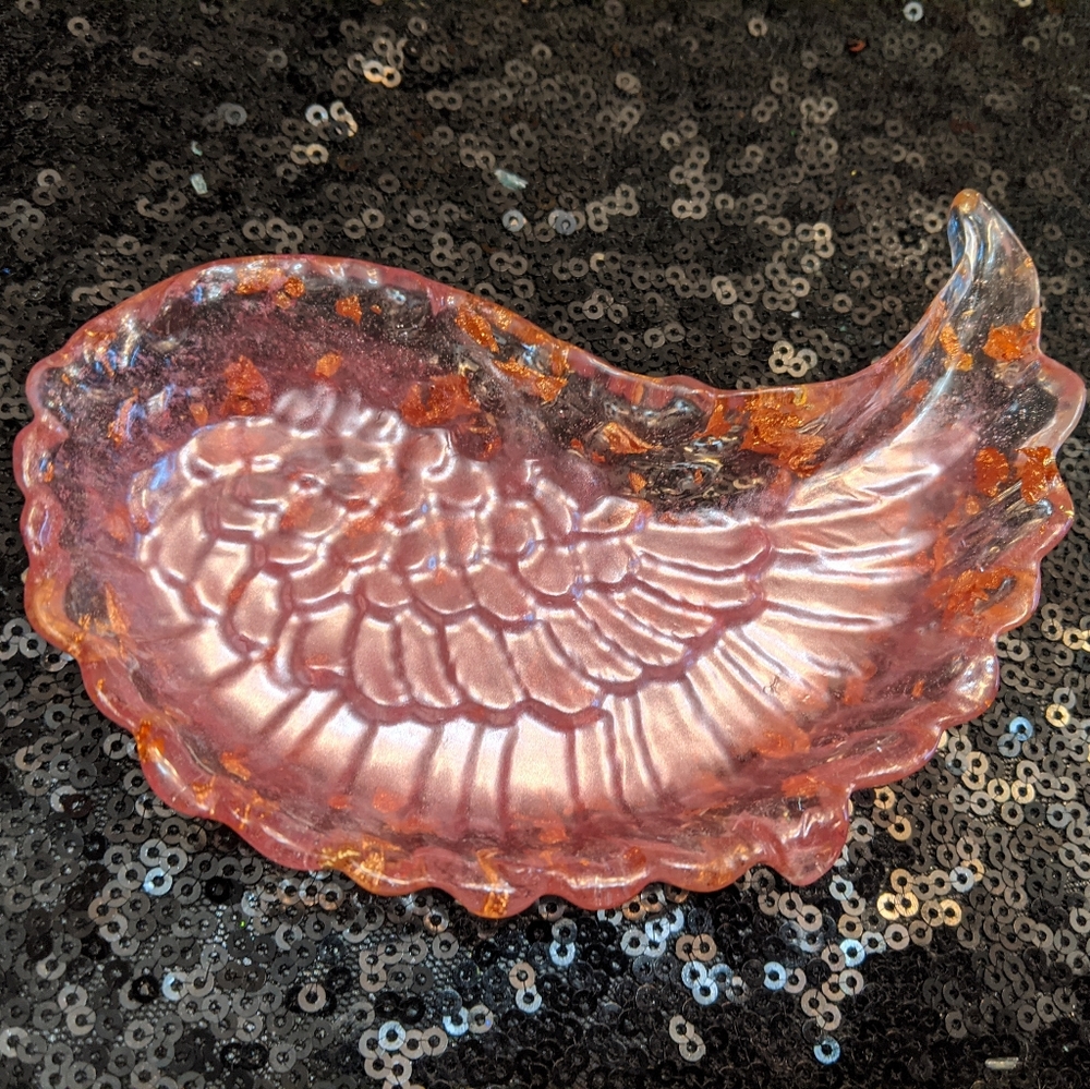 Angel wing jewelry tray